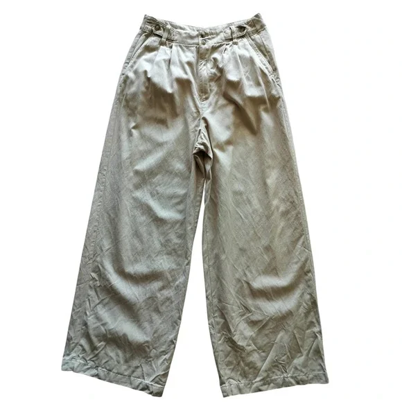 Madewell Women's Harvest Moon The Harlow Wide-Leg Pants Full-Length Size 8 - Picture 2 of 13